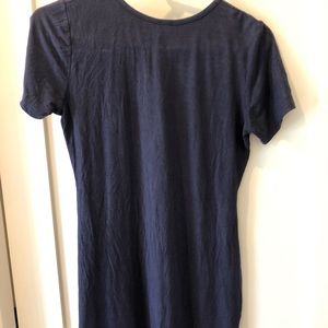 Faux suede t shirt dress